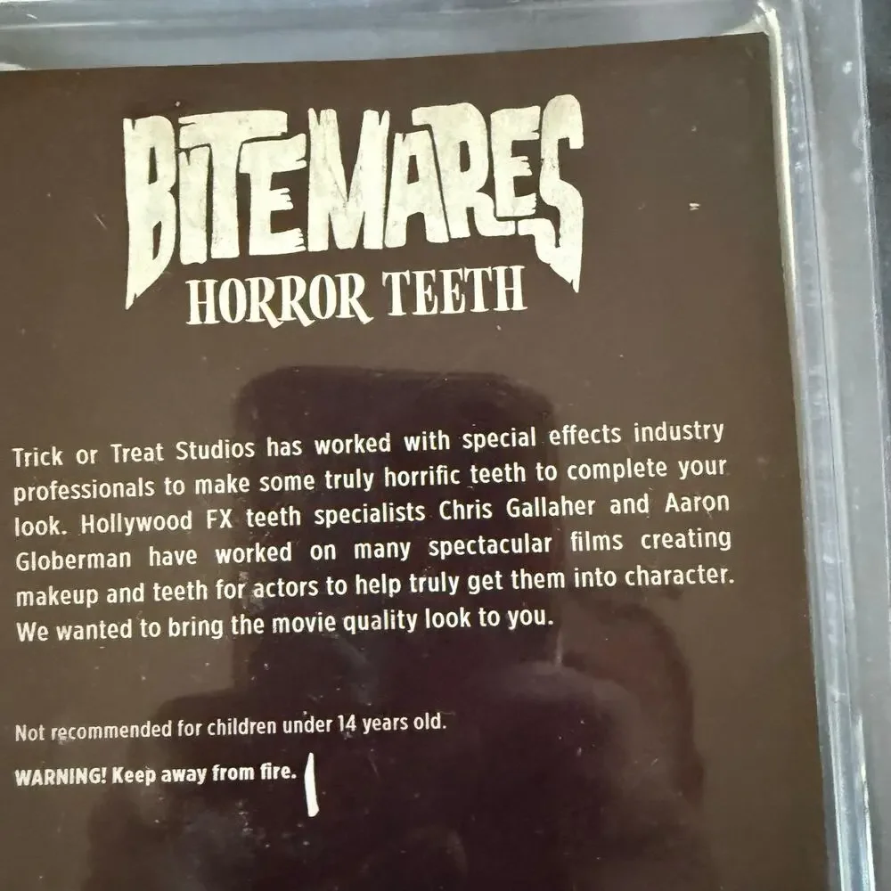Trick or Treat Studios Bitemares Zombie Horror Teeth FX Costume Fangs New